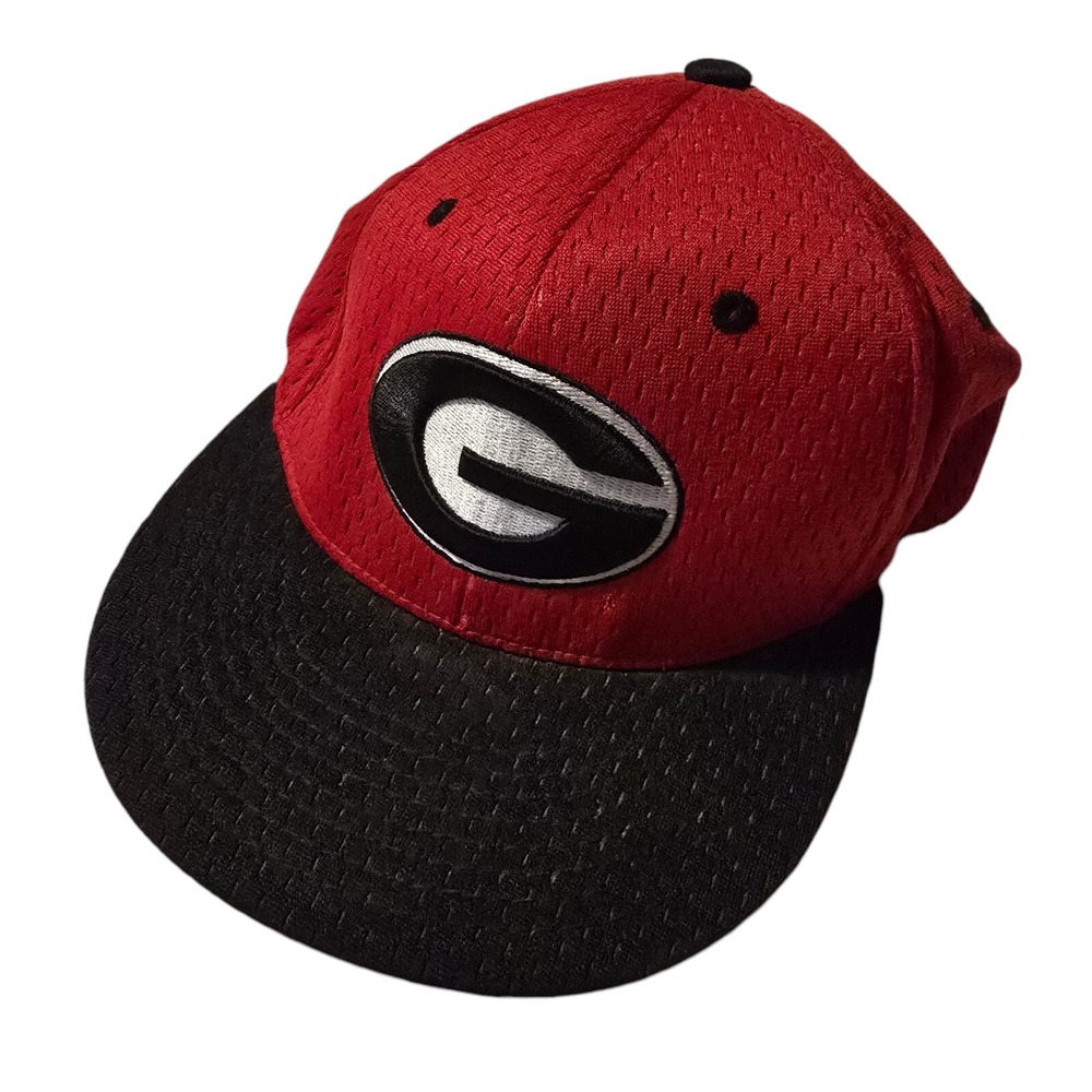 Georgia Bulldogs Hat Cap M/L Red Black College Football Zephyr NWT 90s Y2K Retro
